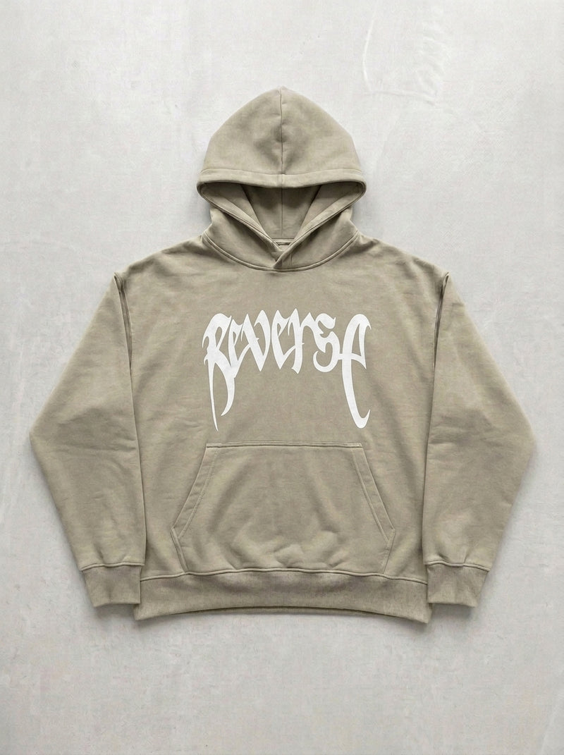 Reverse Gothic Hoodie - Beige