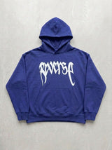 Reverse Gothic Hoodie - Royal Blue - front