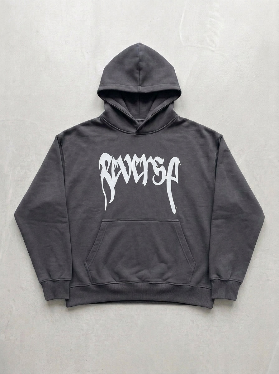 Reverse Gothic Hoodie - Smoked - front