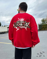 Red "Mistakes" Printed Oversize Sweatshirt - Broek