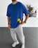 Royal Blue "Duck Lover" Printed Oversize T-Shirt - Broek