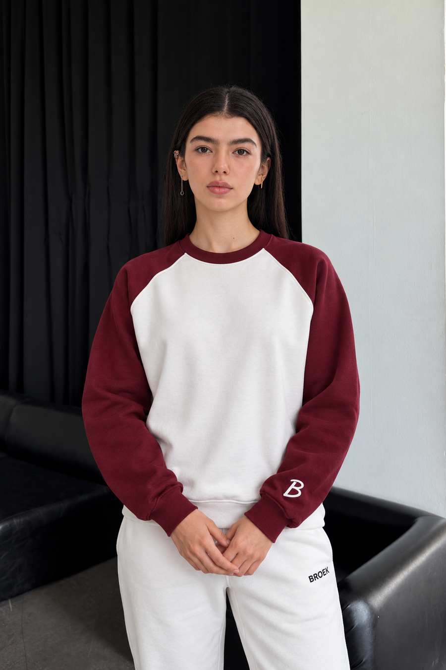 White / Burgundy + Off-White