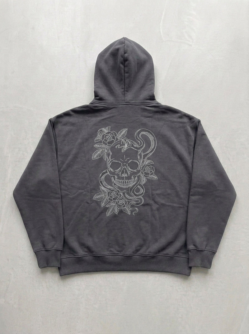 Skull & Snake Hoodie - Smoked
