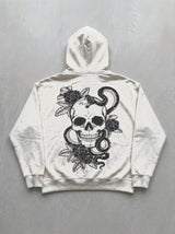 Skull & Snake Hoodie - Off-White - back