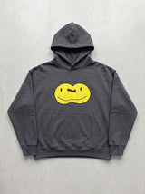 Double Smiley Hoodie - Smoked - front