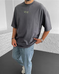 Smoked "12:12" Printed Oversize T-Shirt - Broek