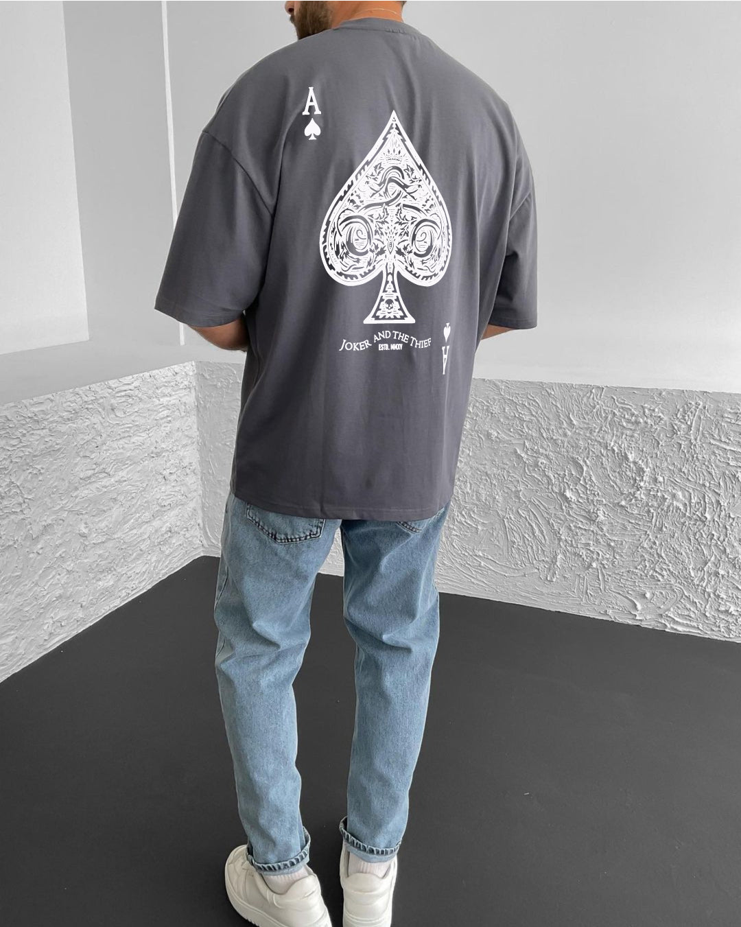 Smoked "Ace" Printed Oversize T-Shirt - Broek
