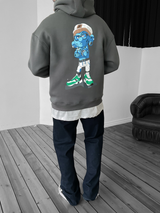 Smoked "Crime" Printed Oversize Hoodie - Broek