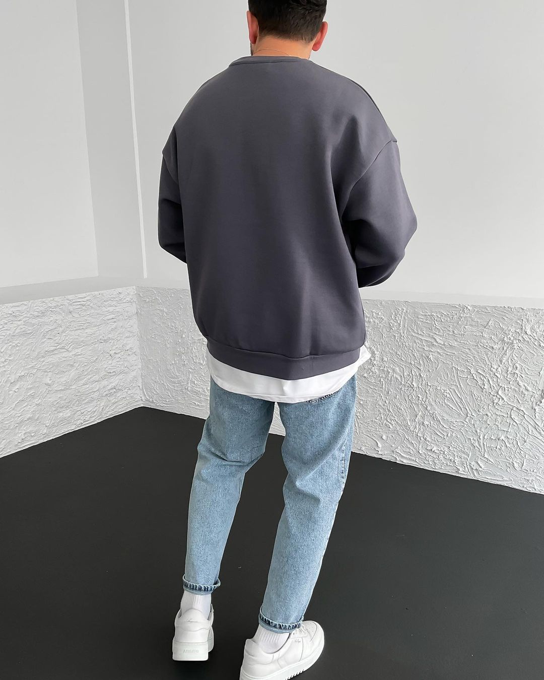 Smoked "Eagle" Printed Oversize Sweatshirt - Broek