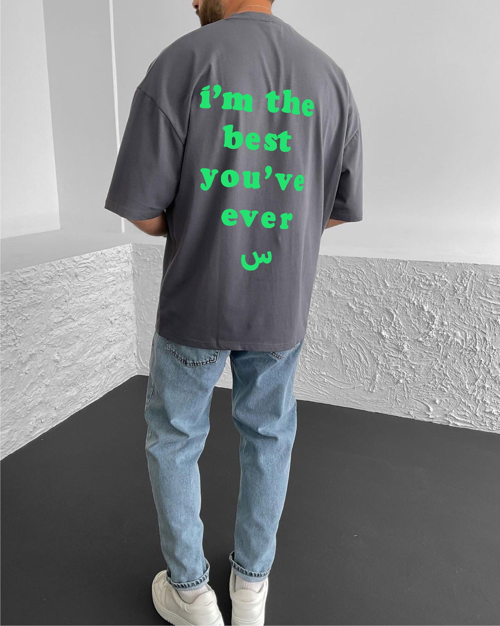 Smoked "Exceptional" Printed Oversize T-Shirt - Broek