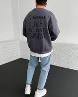 Smoked "Vibrant" Printed Oversize Sweatshirt - Broek