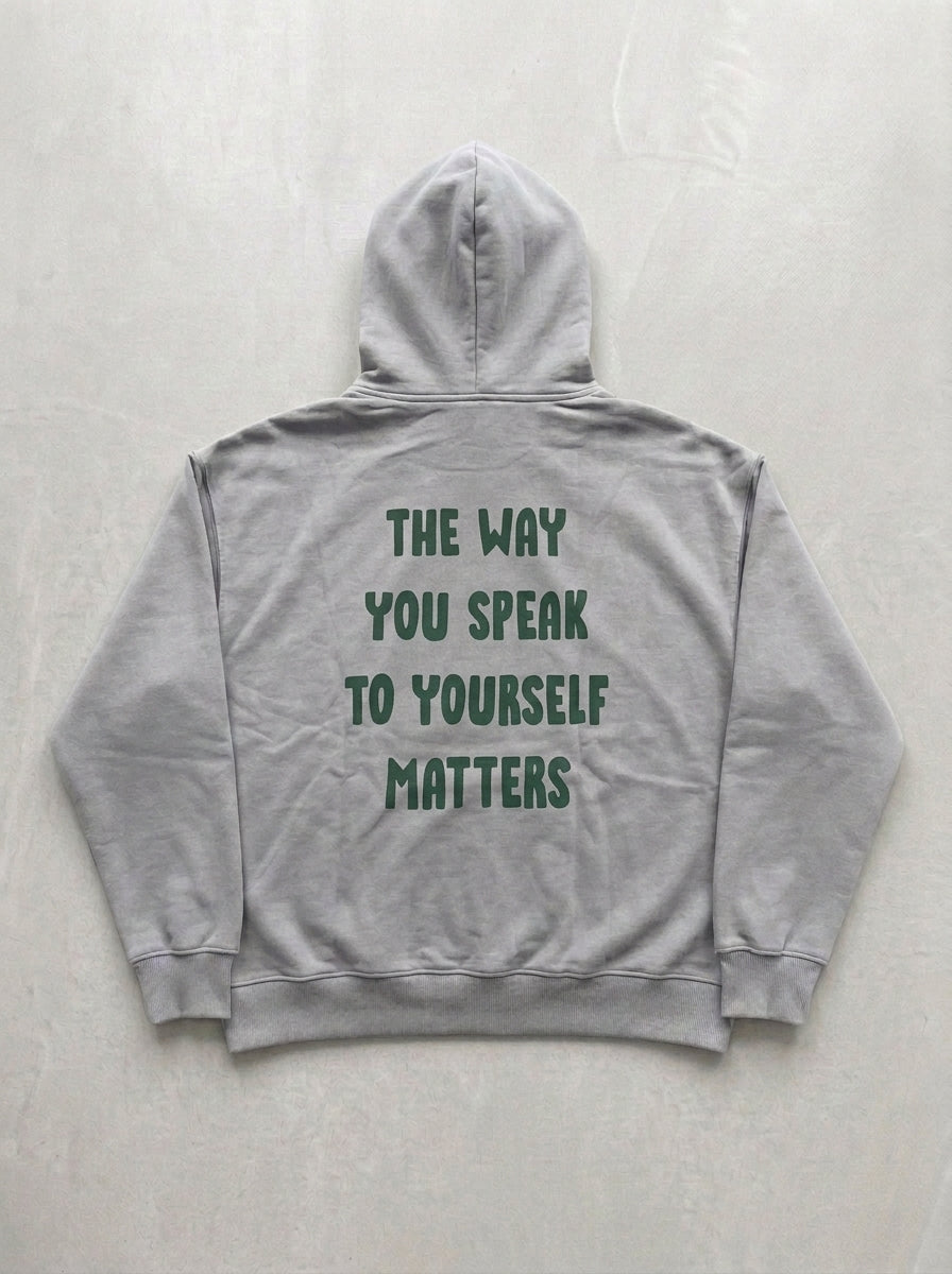 The Way You Speak Hoodie - Silver - back