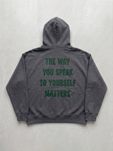 The Way You Speak Hoodie - Smoked - back