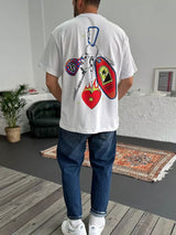White "777" Printed Oversize T-Shirt
