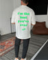 White "Exceptional" Printed Oversize T-Shirt - Broek