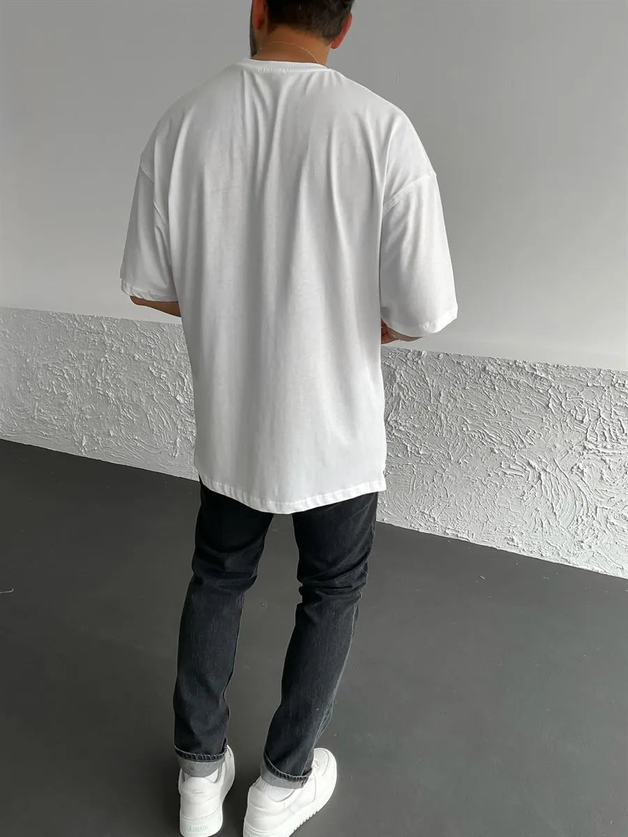 White Weekend Printed Oversize T-Shirt - Broek