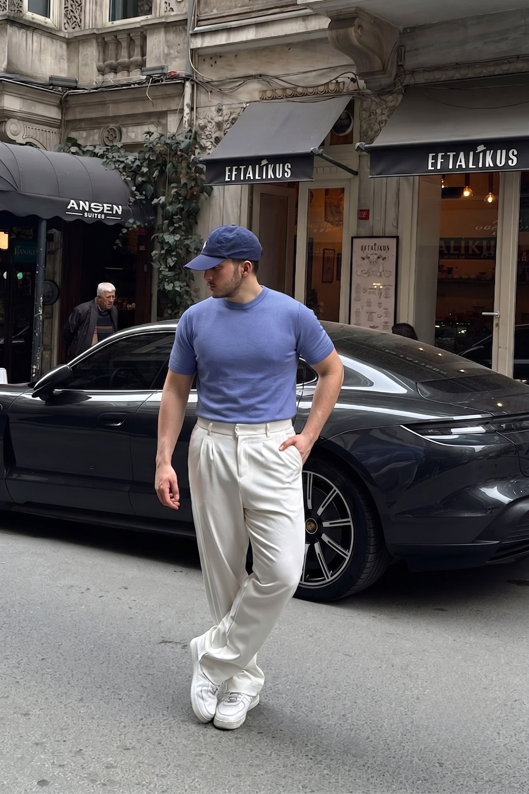Dark Purple Crewneck Knitted Tee