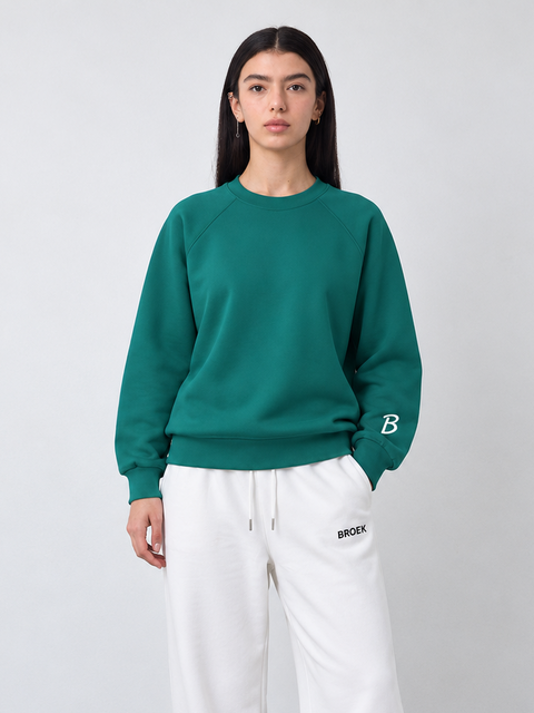 Boxy Oversized Crewneck – Green
