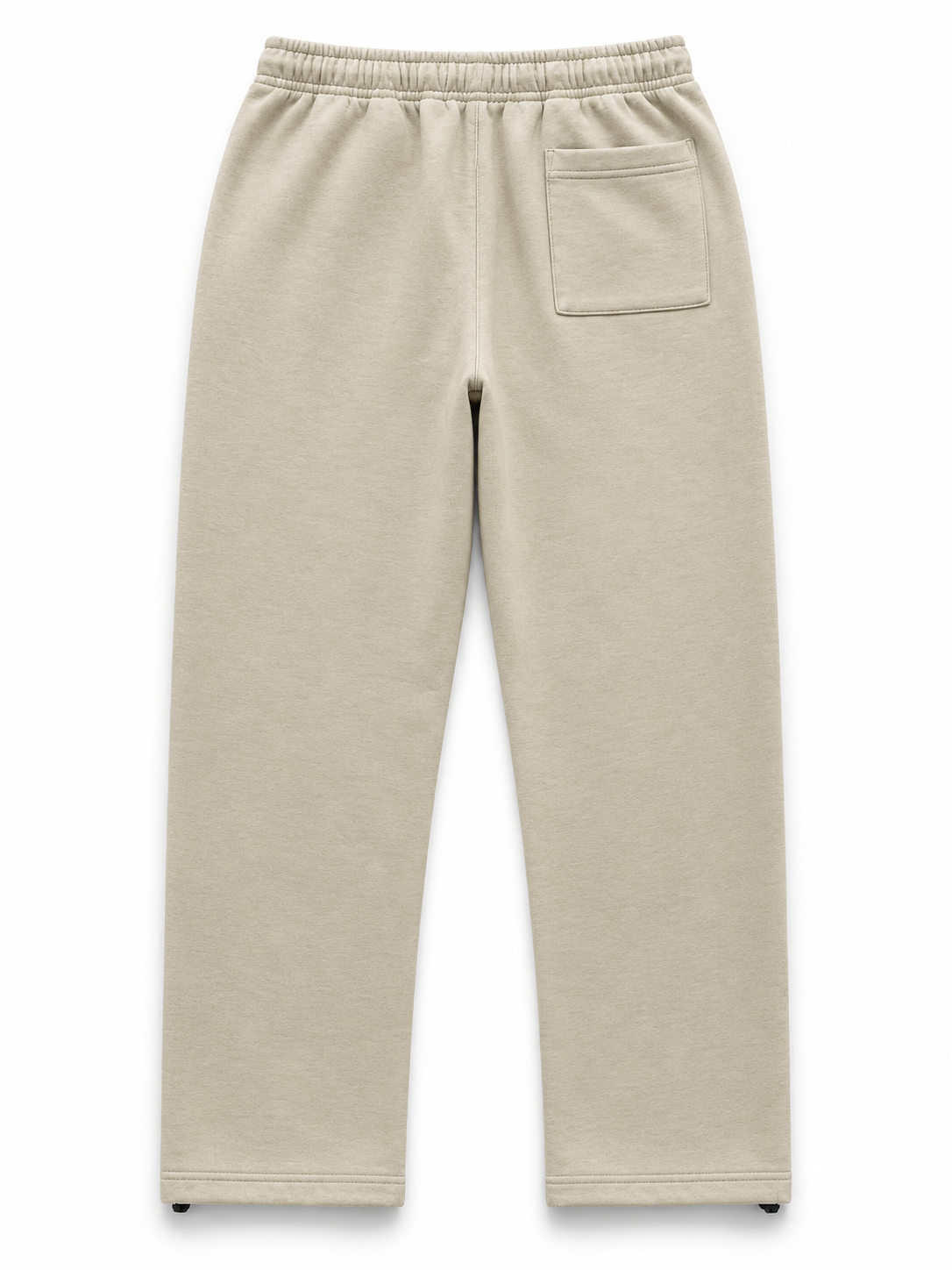 BROEK beige embroidered patch sweatpants, back view