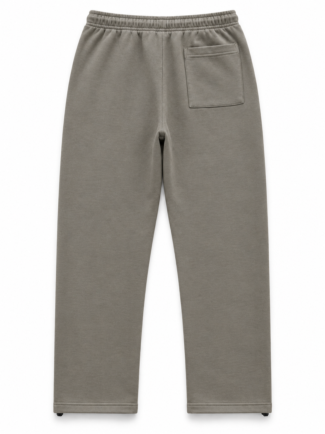 BROEK taupe embroidered patch sweatpants, back view
