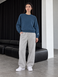 Boxy Sweatsuit – Petrol / Grey Melange