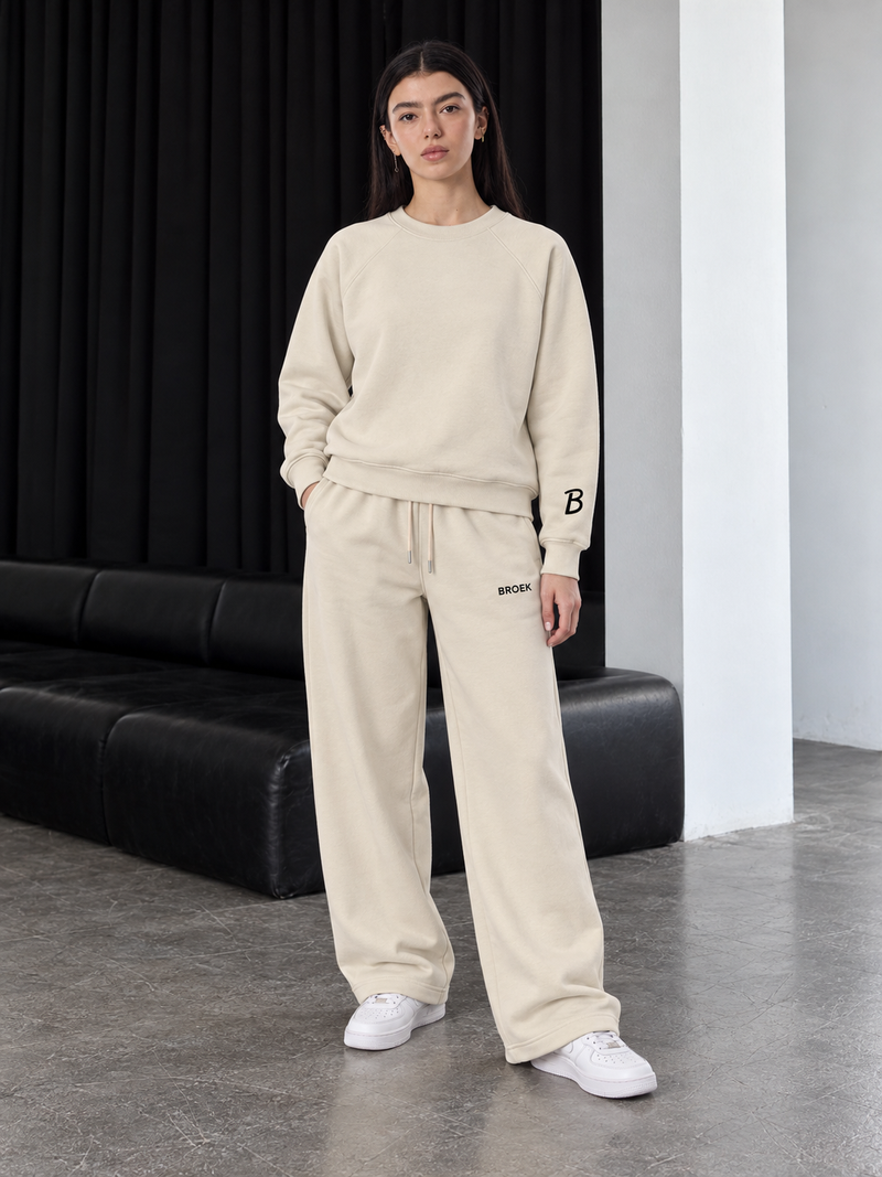 Boxy Sweatsuit – Beige