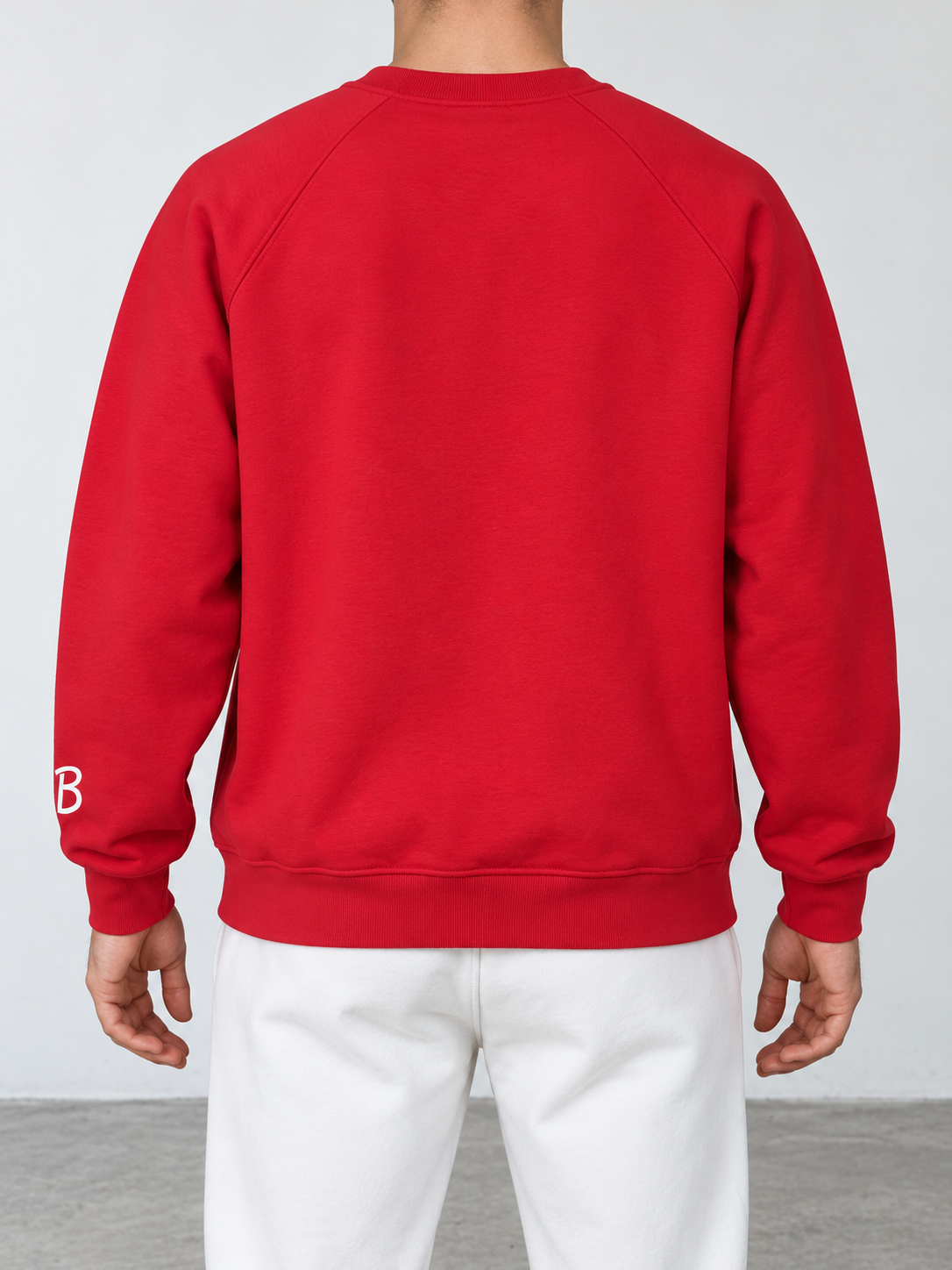 BROEK Raglan Crewneck – Red — ظهر الكرو نيك