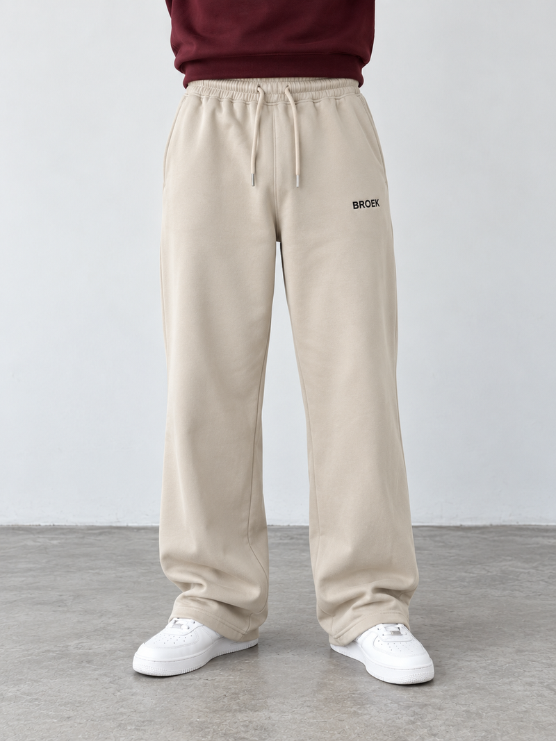 Relaxed Sweatpants – Beige