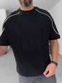 Piped Oversized T-Shirt - Black
