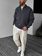 Quarter-Zip Sweatshirt - Smoked