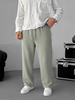 Muslin Wide-Leg Trousers — Sage