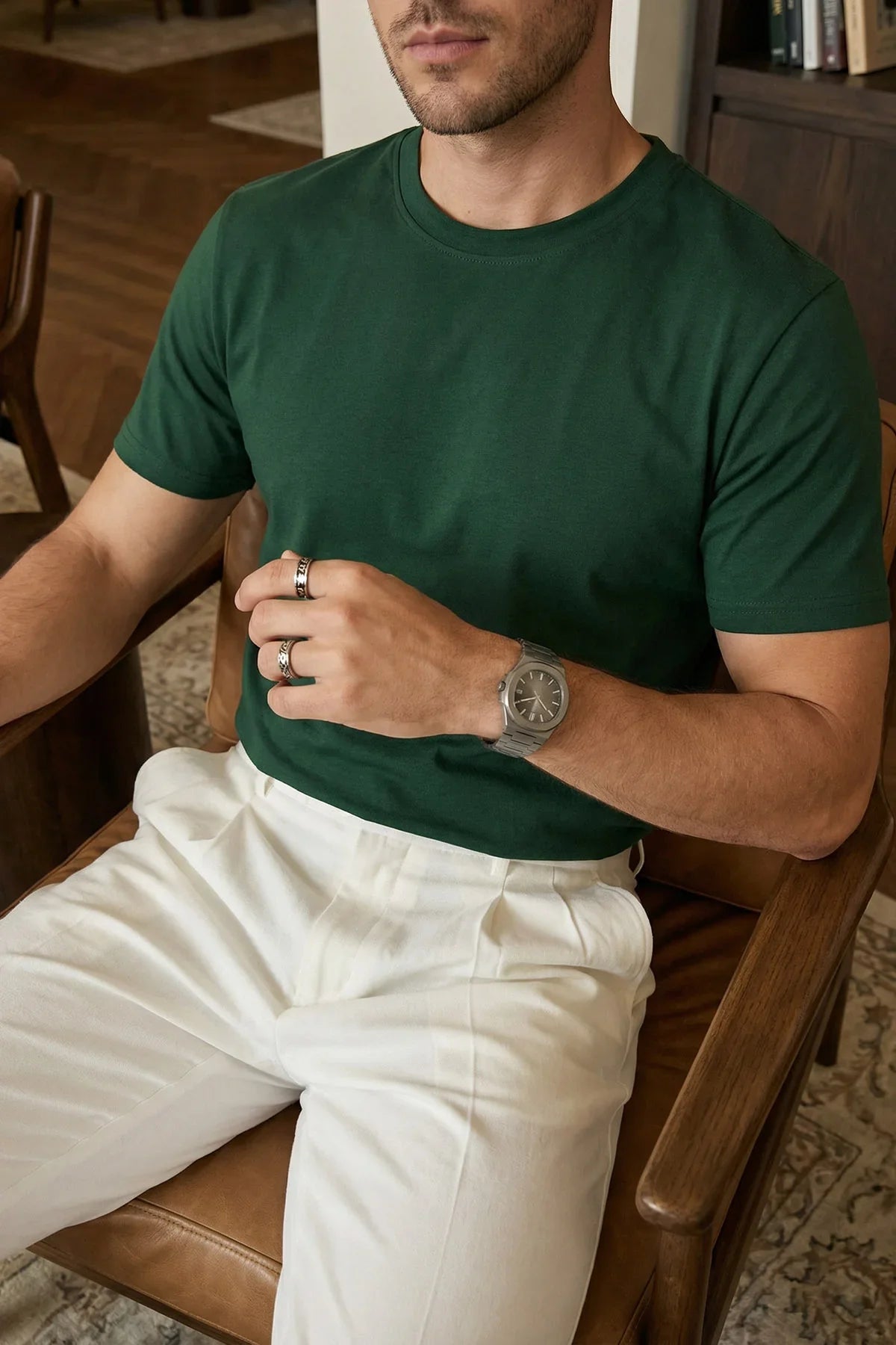 Dark Green Regular Fit T-Shirt