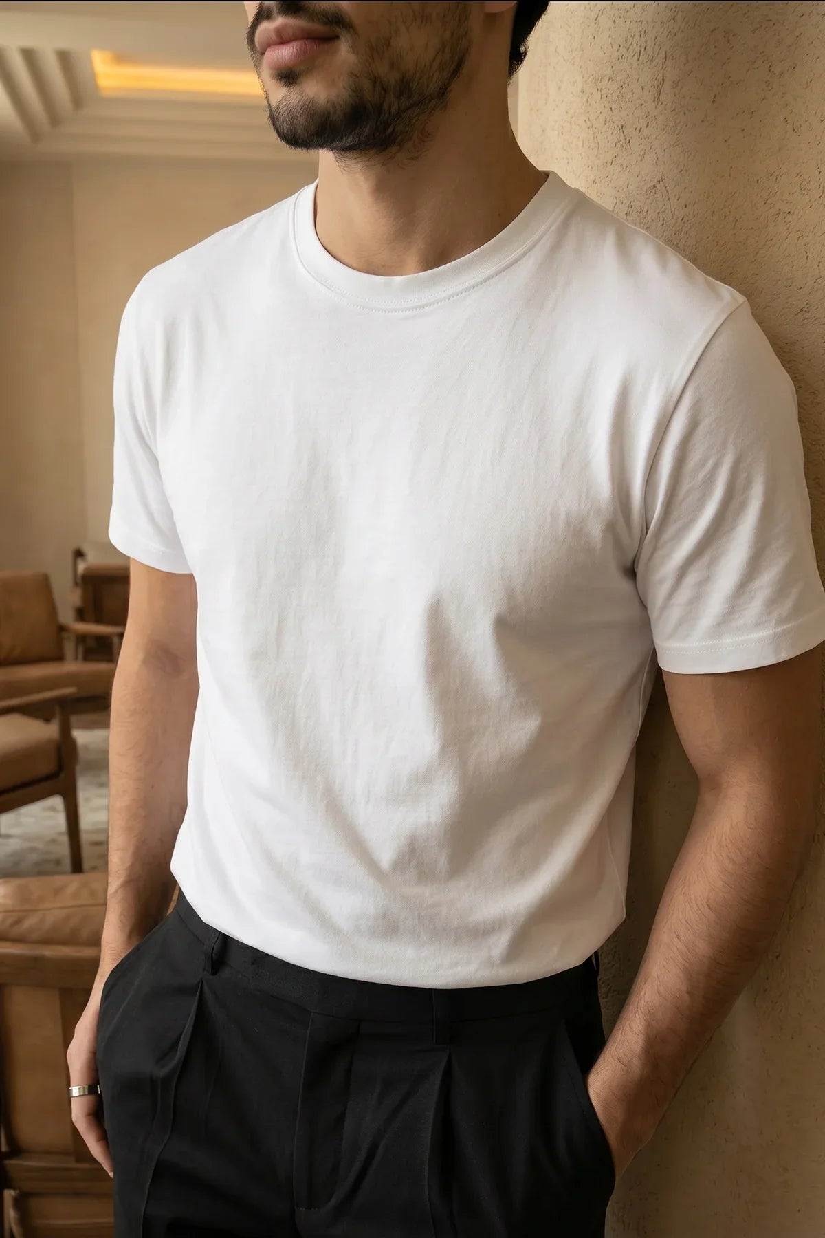 White Regular Fit T-Shirt
