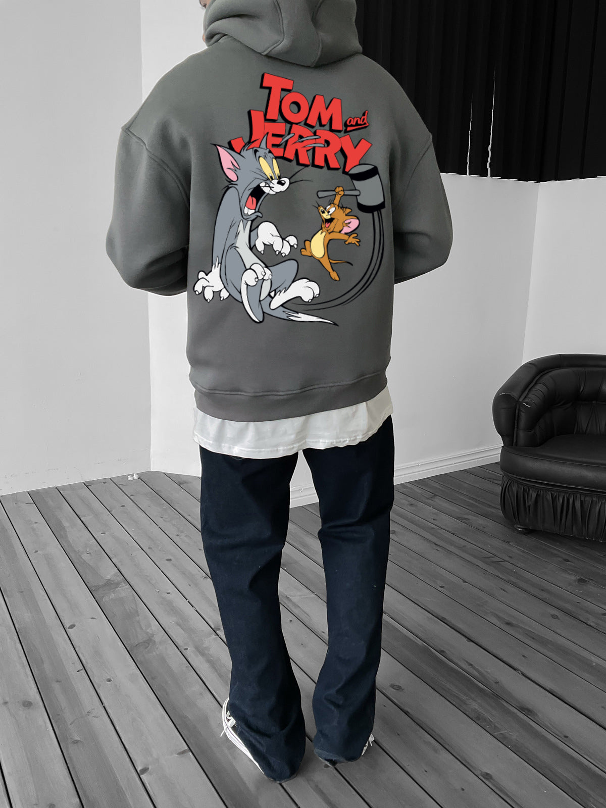 Smoked "tom-jerry" Printed Oversize Hoodie