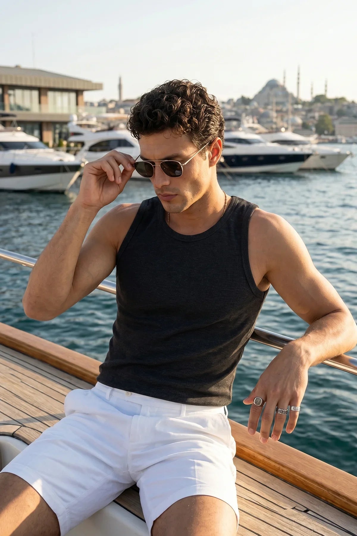 Ribbed Tank Top - Black