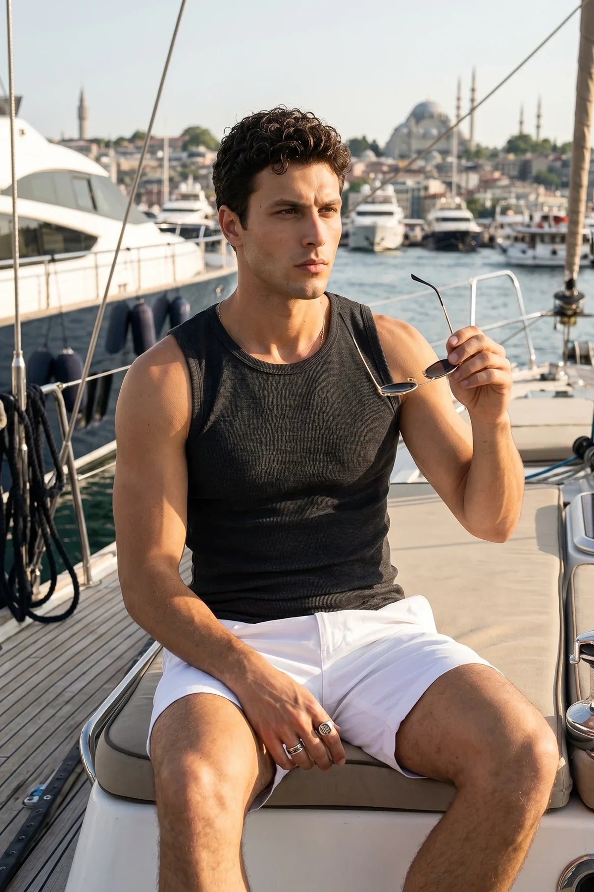Ribbed Tank Top - Black
