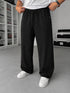Soft Wide-Leg Pants – Black front view