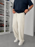 Soft Wide-Leg Pants – Off White front view