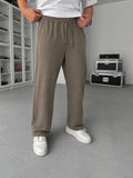 Soft Wide-Leg Pants – Taupe front view