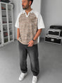 Vintage Striped Polo – White