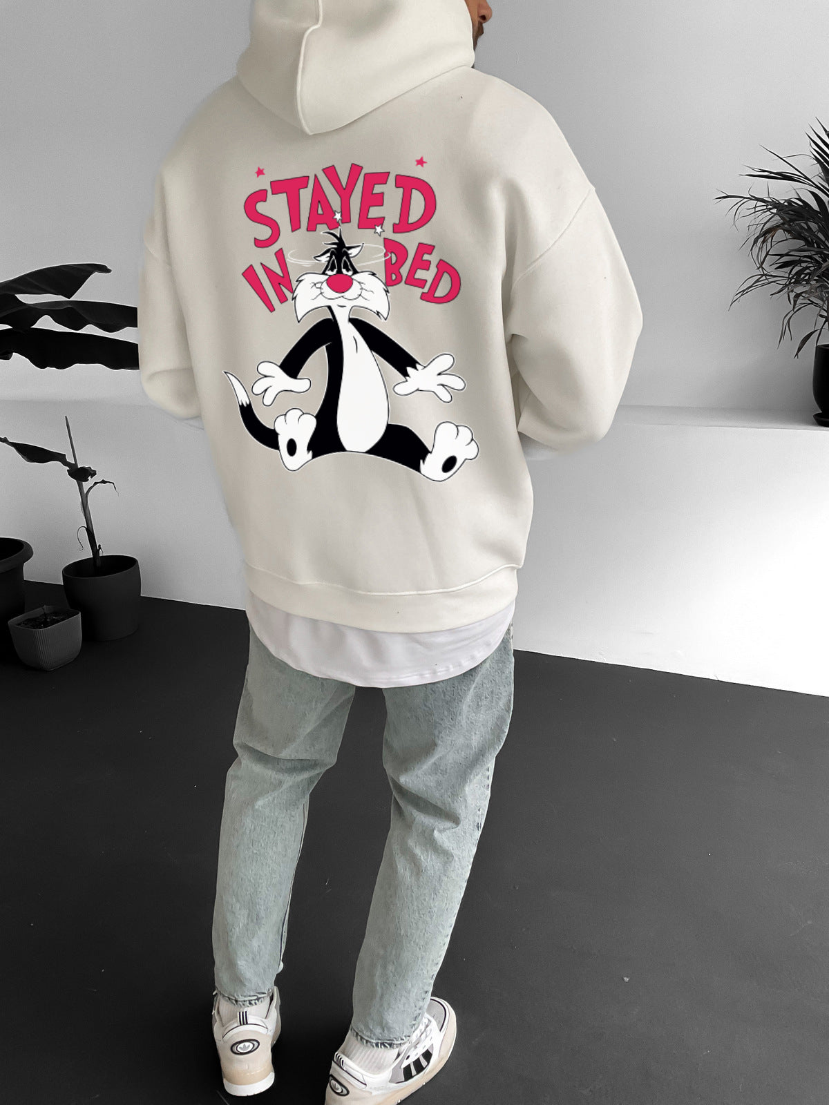 Off-White "stayed-in-bed" Printed Oversize Hoodie