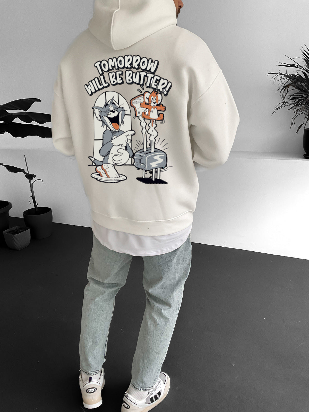 Off-White "tomorrow-will-be-butter" Printed Oversize Hoodie