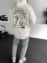 Off-White "tomorrow-will-be-butter" Printed Oversize Hoodie Broek